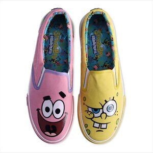 Nickelodeon Groundup SpongeBob Multicolor Slip-On Sneakers Women US 9